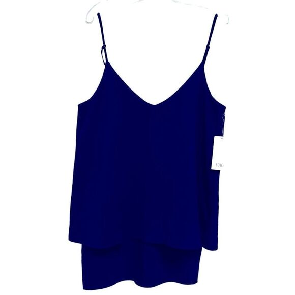 TOBI TANK Top Layered, Blue Size M - Picture 1 of 6
